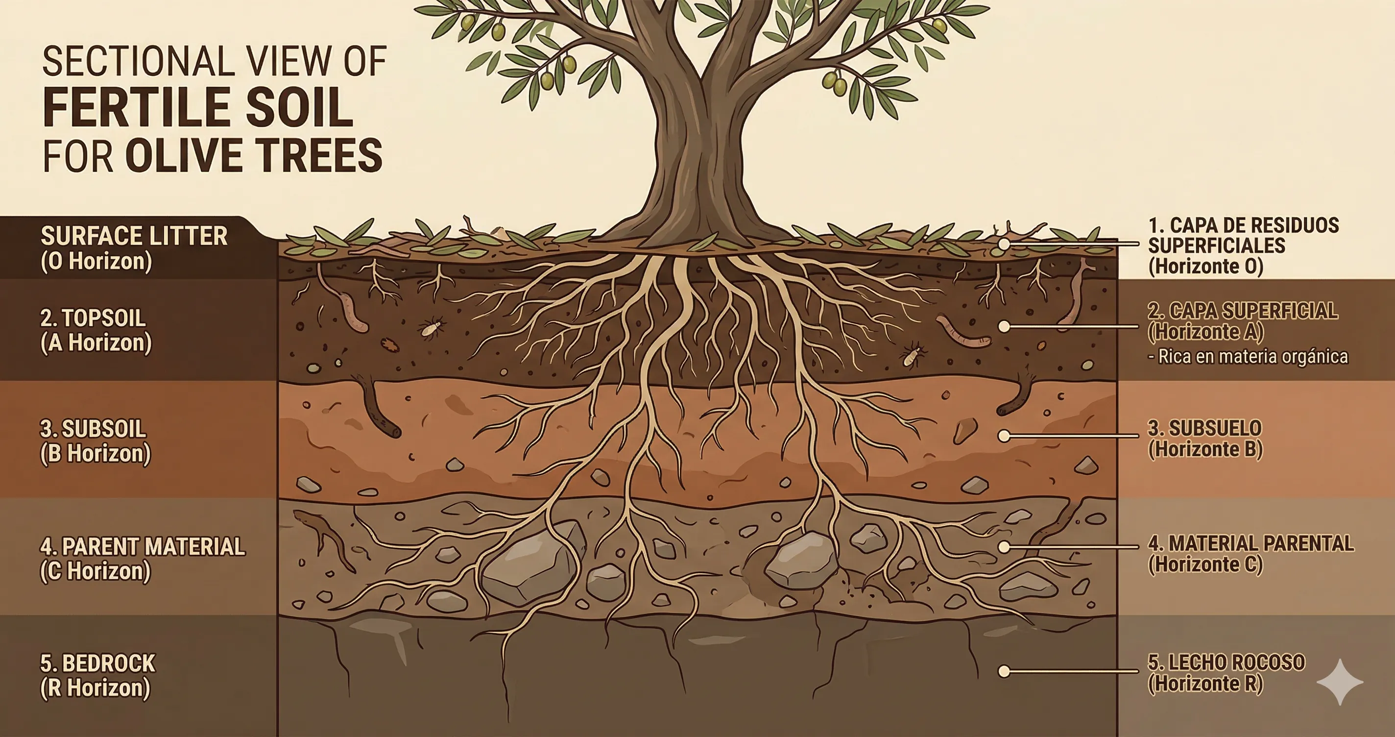 Materia orgánica y fertilización: alimenta tu suelo, no solo tu olivo