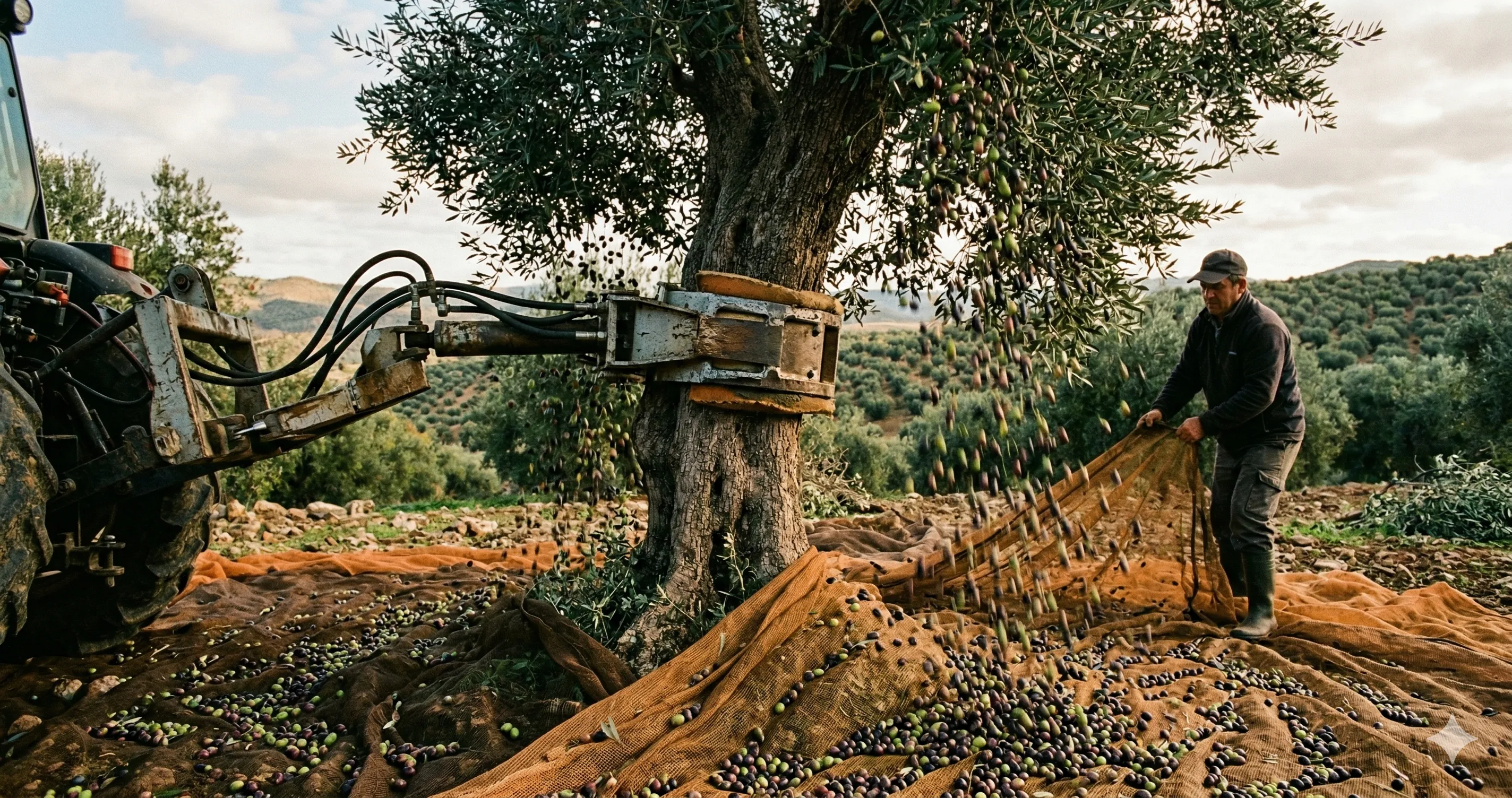 Maquinaria para la recolección: vibrador, vareo y cosechadoras